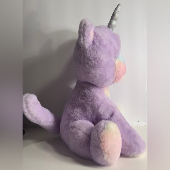 FAO Schwarz Glow Brights Kittycorn Plush Lights Sounds Purple Unicorn Cat Purrs - Picture 2 of 7